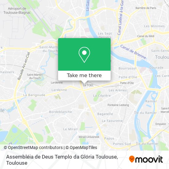 Assembléia de Deus Templo da Glória Toulouse map