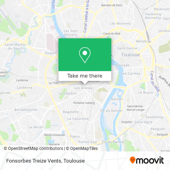 Fonsorbes Treize Vents map