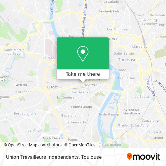 Union Travailleurs Independants map