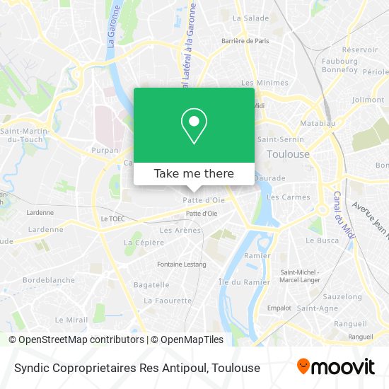 Syndic Coproprietaires Res Antipoul map