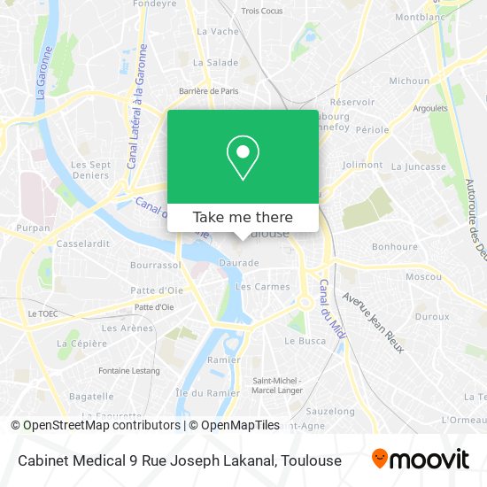 Cabinet Medical 9 Rue Joseph Lakanal map