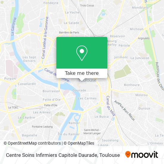 Centre Soins Infirmiers Capitole Daurade map