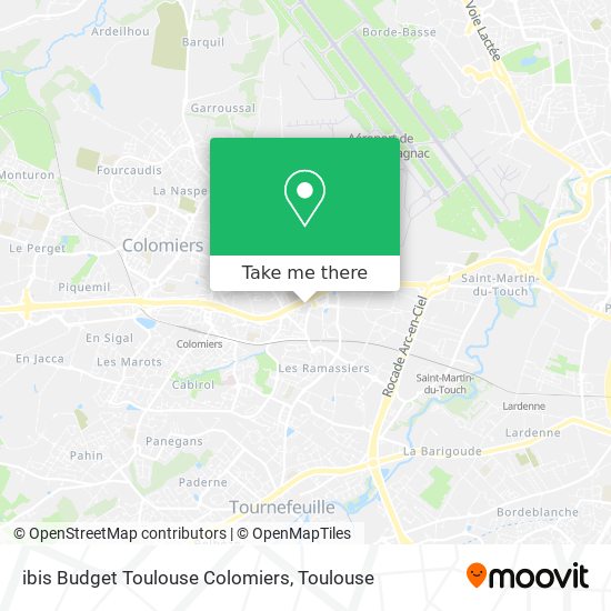 Mapa ibis Budget Toulouse Colomiers