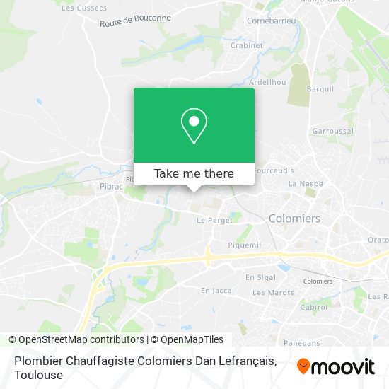 Plombier Chauffagiste Colomiers Dan Lefrançais map