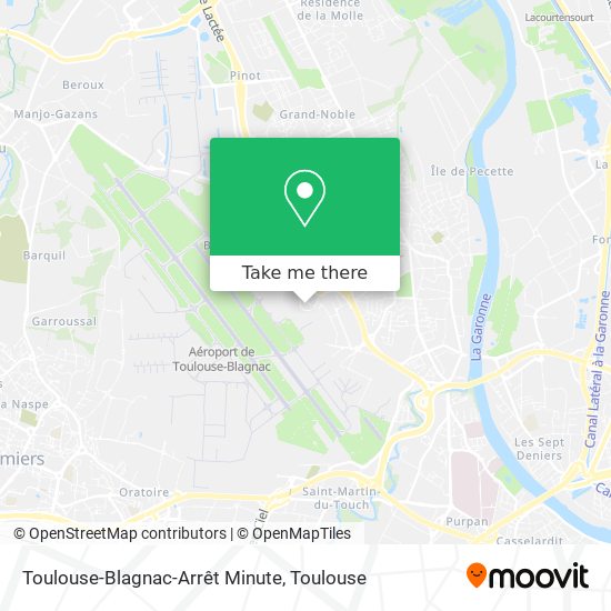 Mapa Toulouse-Blagnac-Arrêt Minute