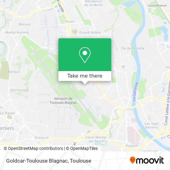 Goldcar-Toulouse Blagnac map