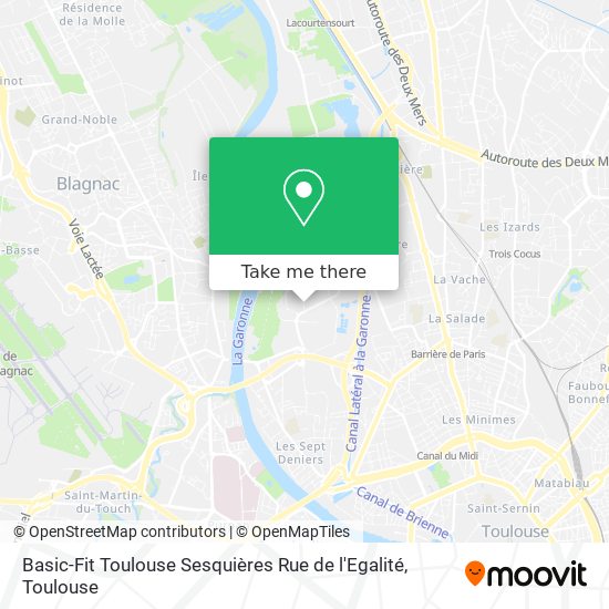 Mapa Basic-Fit Toulouse Sesquières Rue de l'Egalité