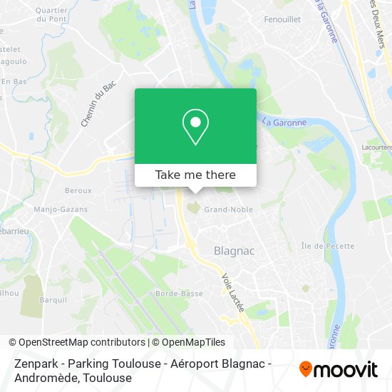 Zenpark - Parking Toulouse - Aéroport Blagnac - Andromède map