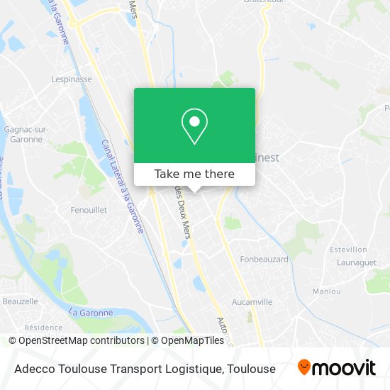 Mapa Adecco Toulouse Transport Logistique