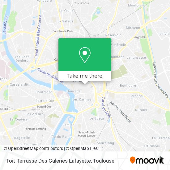 Mapa Toit-Terrasse Des Galeries Lafayette