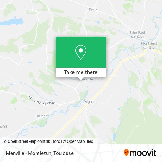Mapa Menville - Montlezun