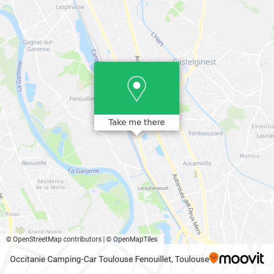 Occitanie Camping-Car Toulouse Fenouillet map