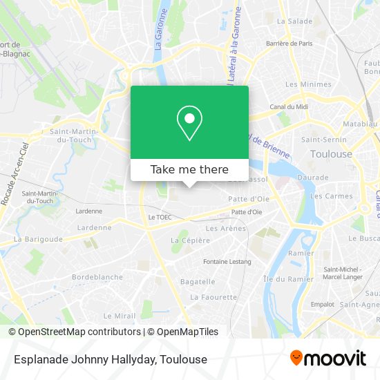 Esplanade Johnny Hallyday map