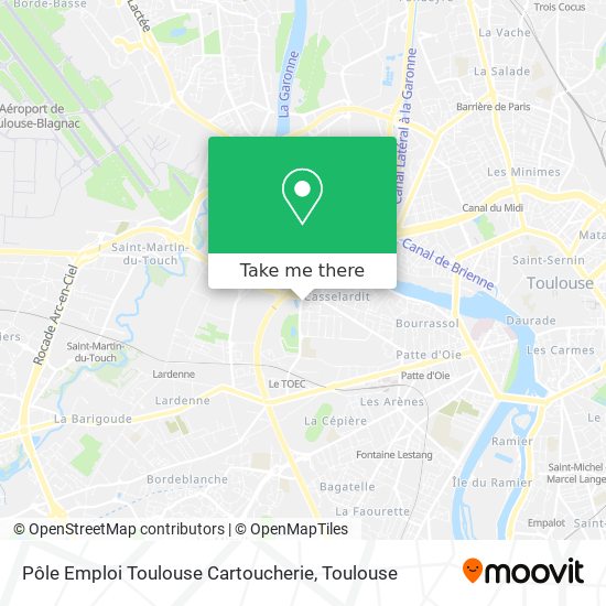 Mapa Pôle Emploi Toulouse Cartoucherie