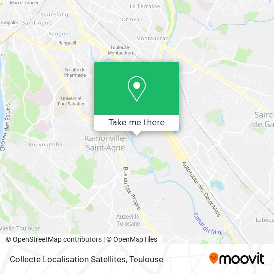 Collecte Localisation Satellites map