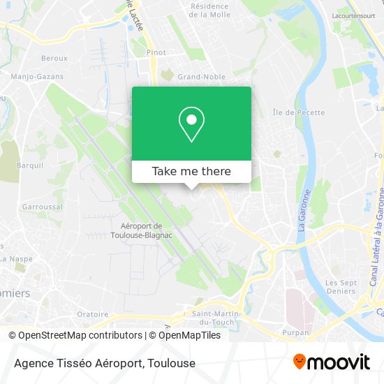 Mapa Agence Tisséo Aéroport