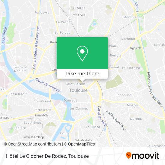 Hôtel Le Clocher De Rodez map