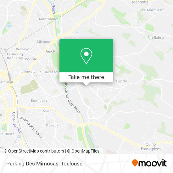 Parking Des Mimosas map