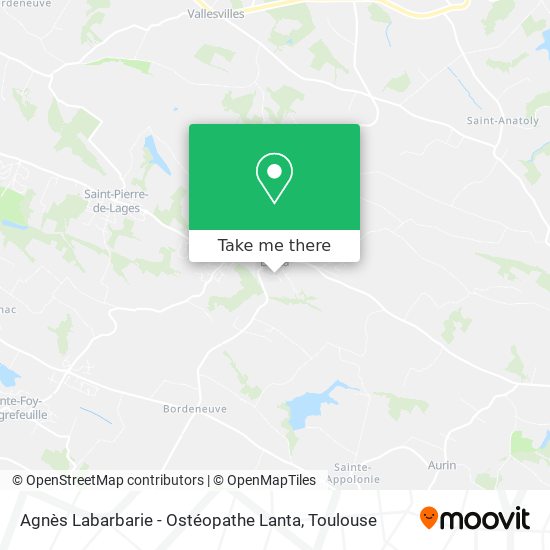 Agnès Labarbarie - Ostéopathe Lanta map