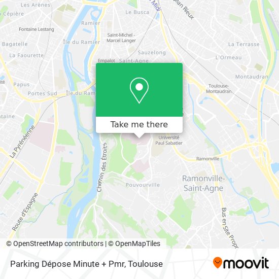 Parking Dépose Minute + Pmr map