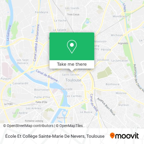 Mapa École Et Collège Sainte-Marie De Nevers