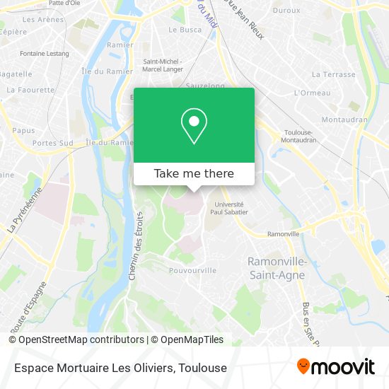 Espace Mortuaire Les Oliviers map