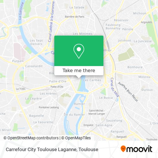Mapa Carrefour City Toulouse Laganne