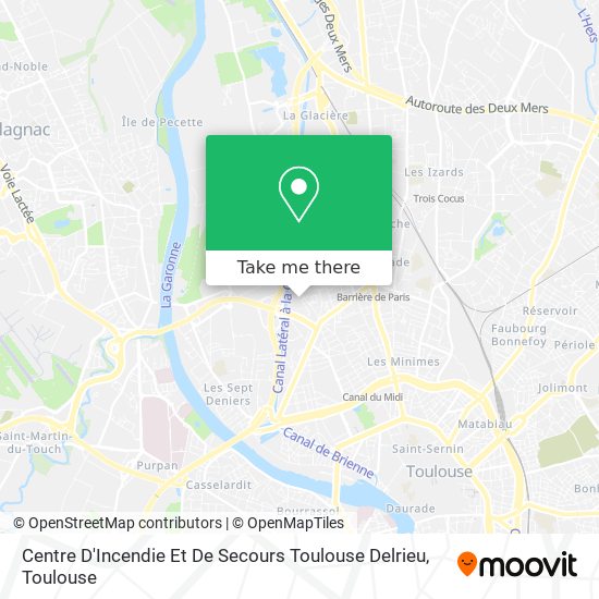 Centre D'Incendie Et De Secours Toulouse Delrieu map