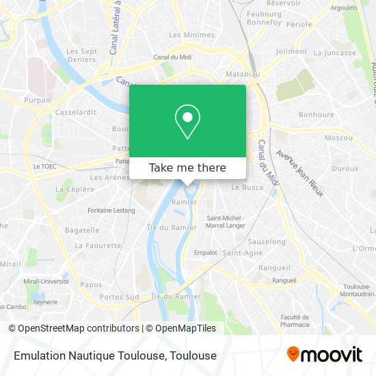 Emulation Nautique Toulouse map