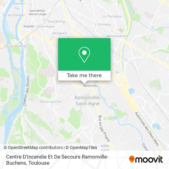 Mapa Centre D'Incendie Et De Secours Ramonville-Buchens