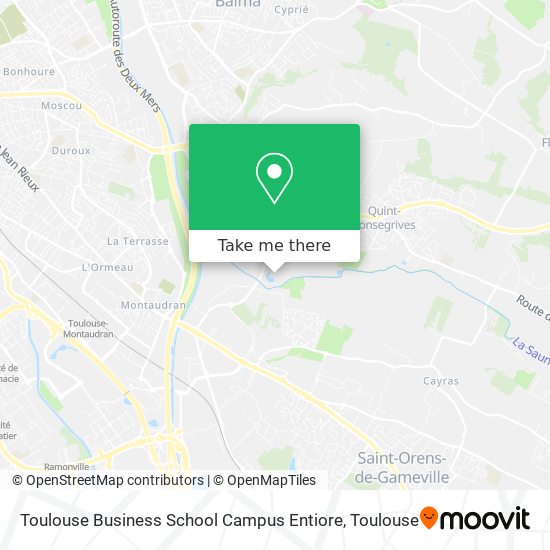 Toulouse Business School Campus Entiore map