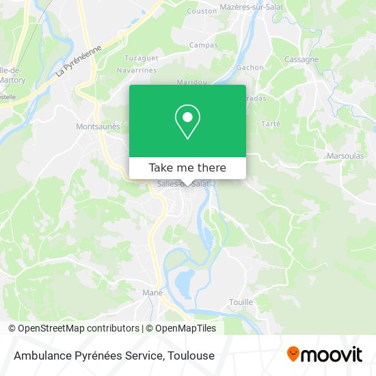 Ambulance Pyrénées Service map