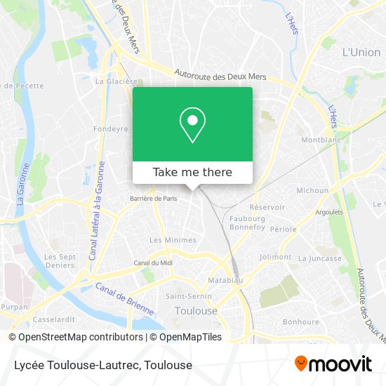 Mapa Lycée Toulouse-Lautrec