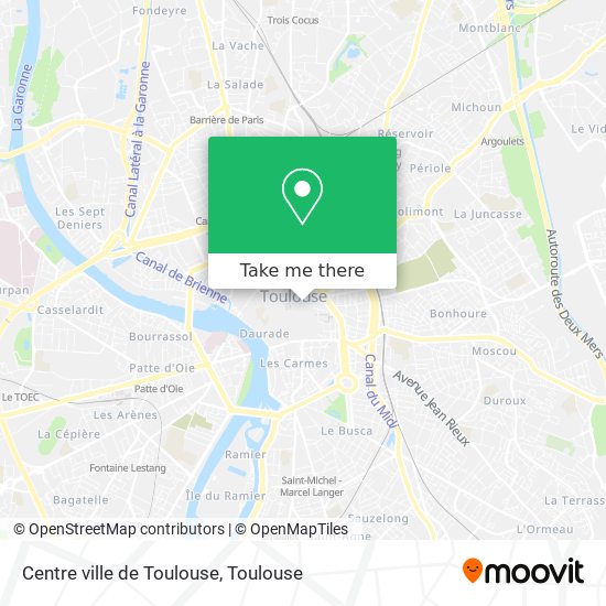 Mapa Centre ville de Toulouse