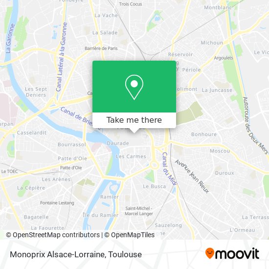 Mapa Monoprix Alsace-Lorraine