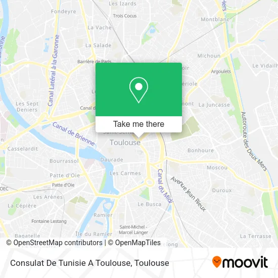 Consulat De Tunisie A Toulouse map