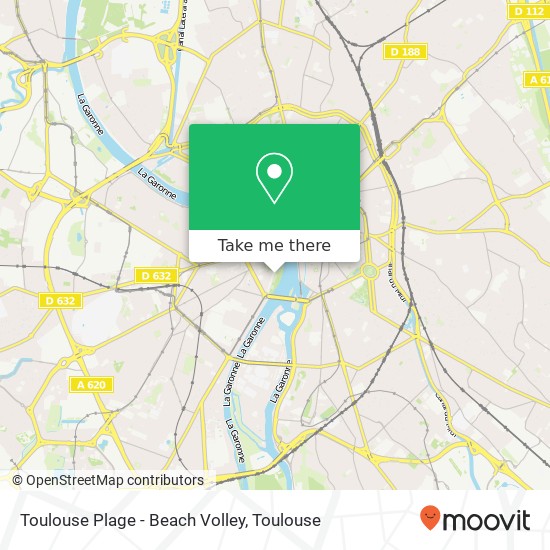 Mapa Toulouse Plage - Beach Volley