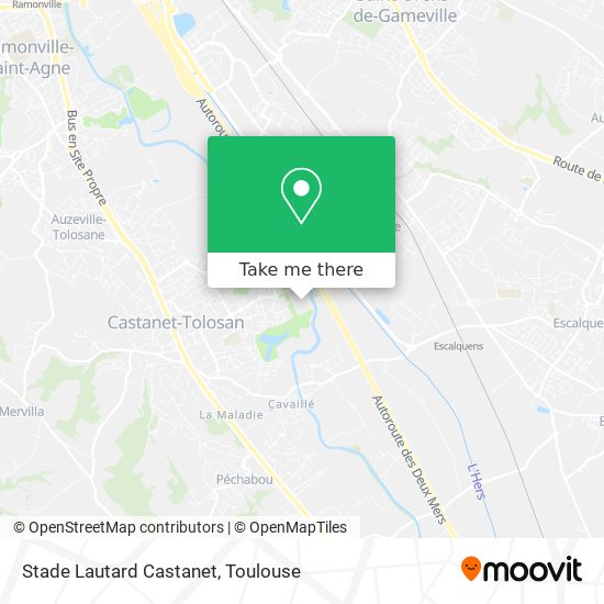 Stade Lautard Castanet map