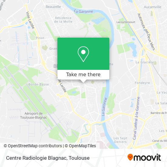 Mapa Centre Radiologie Blagnac