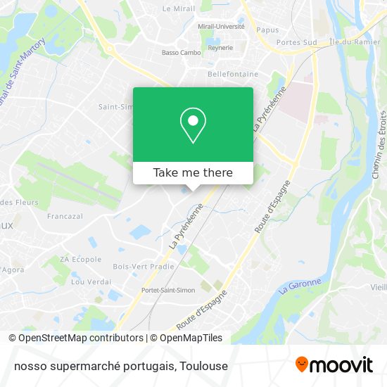 nosso supermarché portugais map