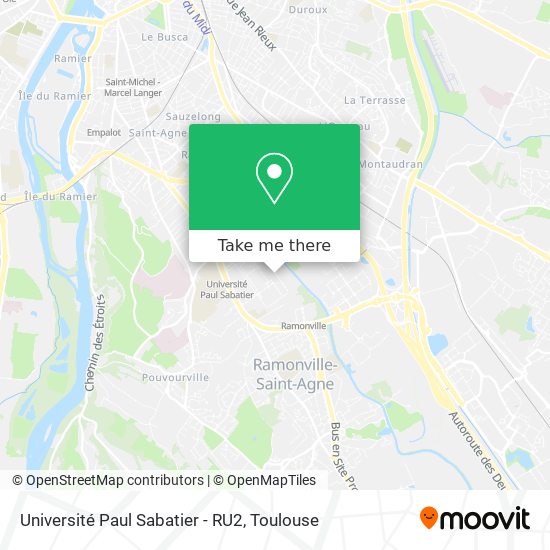 Université Paul Sabatier - RU2 map
