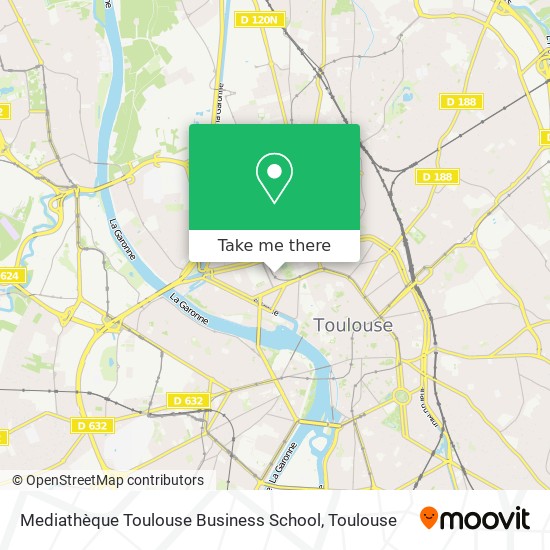 Mediathèque Toulouse Business School map