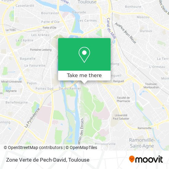 Zone Verte de Pech-David map