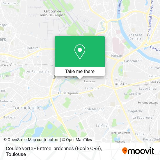 Coulée verte - Entrée lardennes (Ecole CRS) map