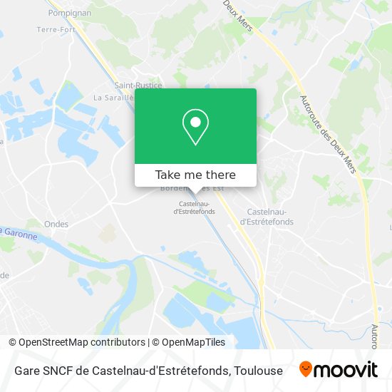 Gare SNCF de Castelnau-d'Estrétefonds map