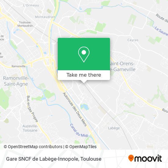 Mapa Gare SNCF de Labège-Innopole