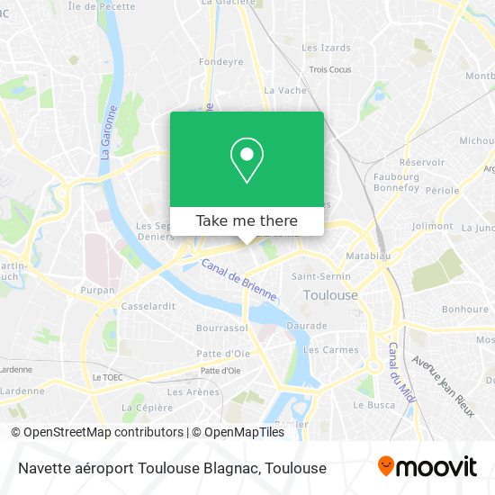 Navette aéroport Toulouse Blagnac map