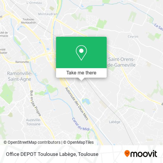 Office DEPOT Toulouse Labège map