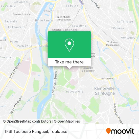 Mapa IFSI Toulouse Rangueil