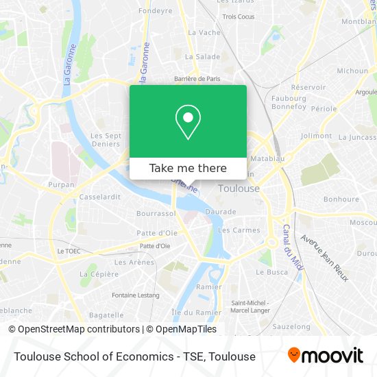 Toulouse School of Economics - TSE map